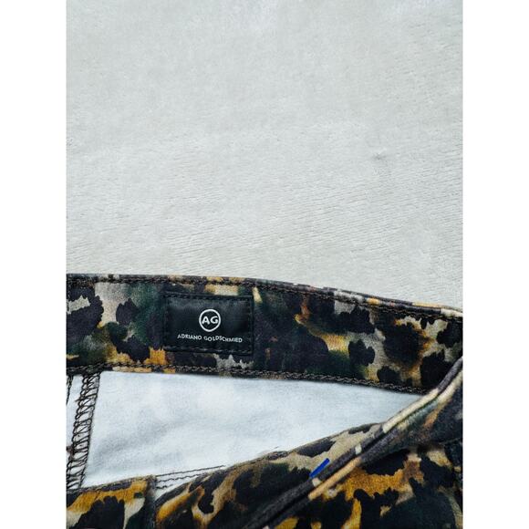 Adriano Goldschmied Pants Womens 25R Leopard Print Farrah Skinny Ankle Mid Rise - Picture 8 of 14